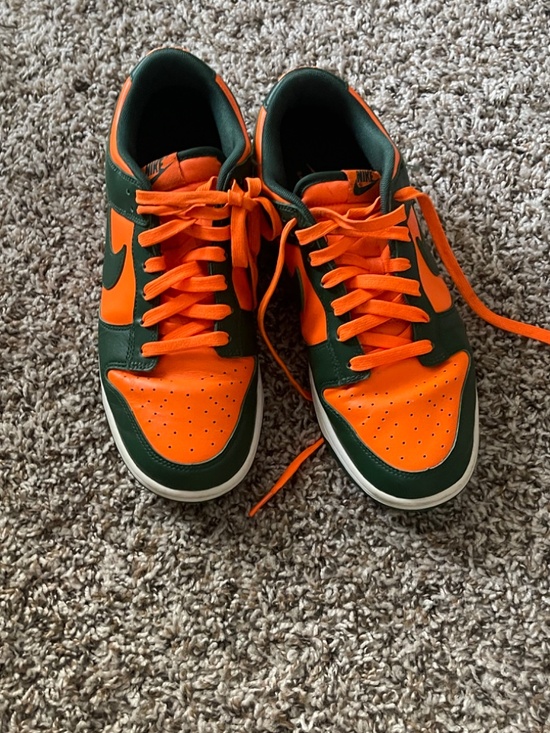 Men Nike Low Top Orange and Green Sneakers - Size 9.5 main image 5